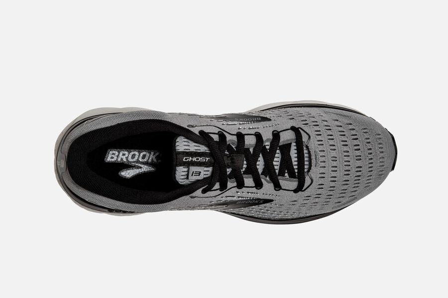 Brooks Ghost 13 Road Running Shoes Mens - Grey/Black - KEABV-3704